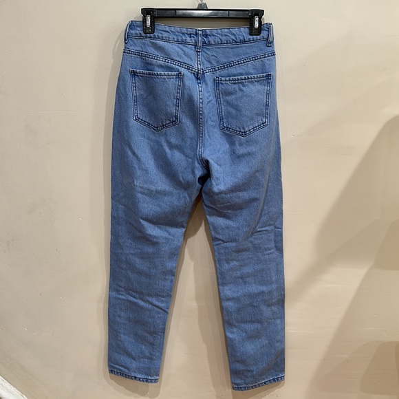 Nasty gal Womens Two Tone Mom Jeans medium and light wash blue jeans Size 6 - Picture 4 of 5